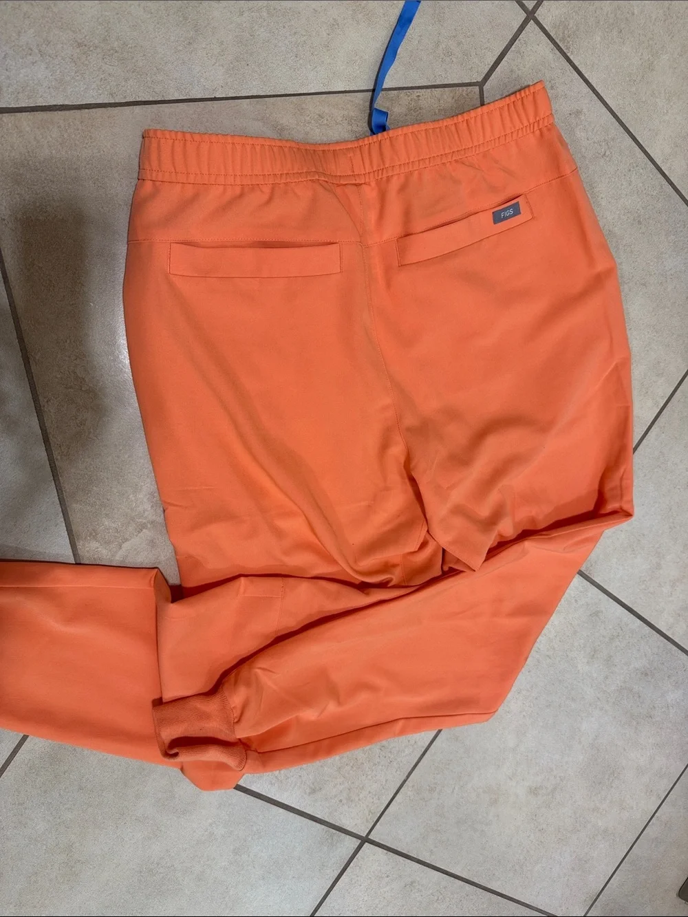 Figs Mens Tansen Jogger Sunset Orange with drawstrings